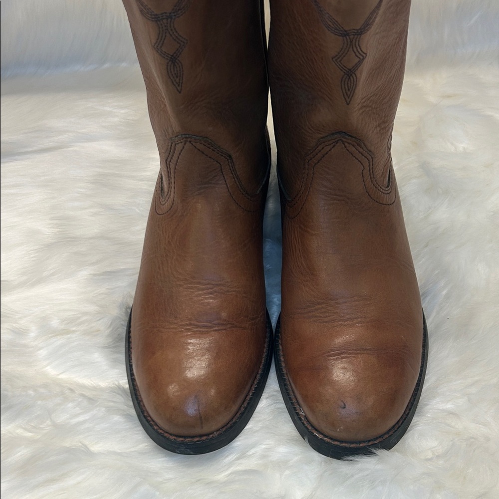 Ariat Women’s Cognac Heritage Roper Cowboy Boots Size 6.5 - Picture 5 of 10